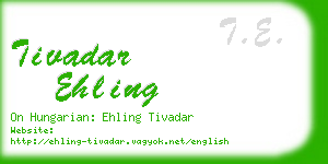 tivadar ehling business card